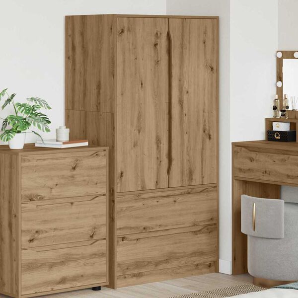 vidaXL Cabinet Manual Artisan Oak 79.5 x 49 x 156 cm Engineered Wood