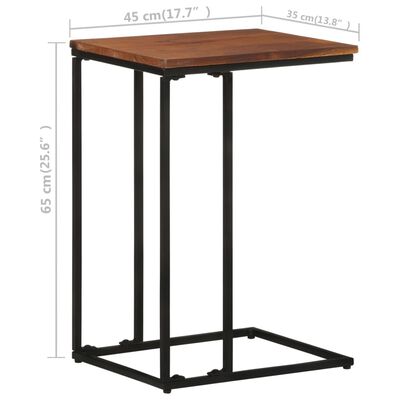 vidaXL Side Table 35x45x65 cm Solid Acacia Wood