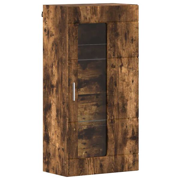 vidaXL Wall-mounted Cabinet with Shelf Smoked oak 55 x 29 x 100 cm