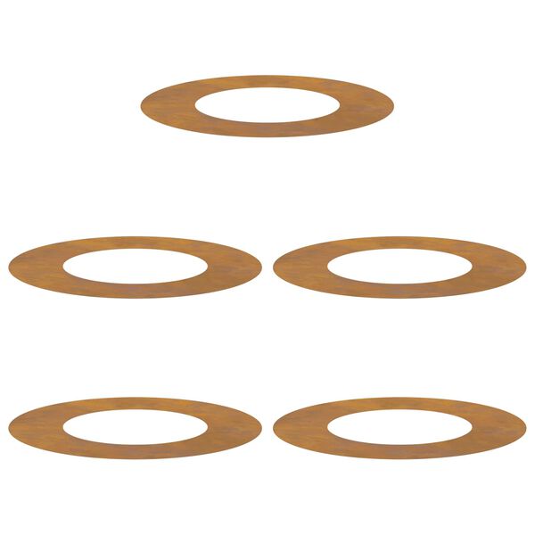 vidaXL suitable for Flat Tree Rings 5 pcs Brown &Oslash;40 / 70 cm
