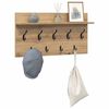 vidaXL Wall-Mounted Coat Rack with Shelf Artisan Oak 80 x 40 x 12 cm