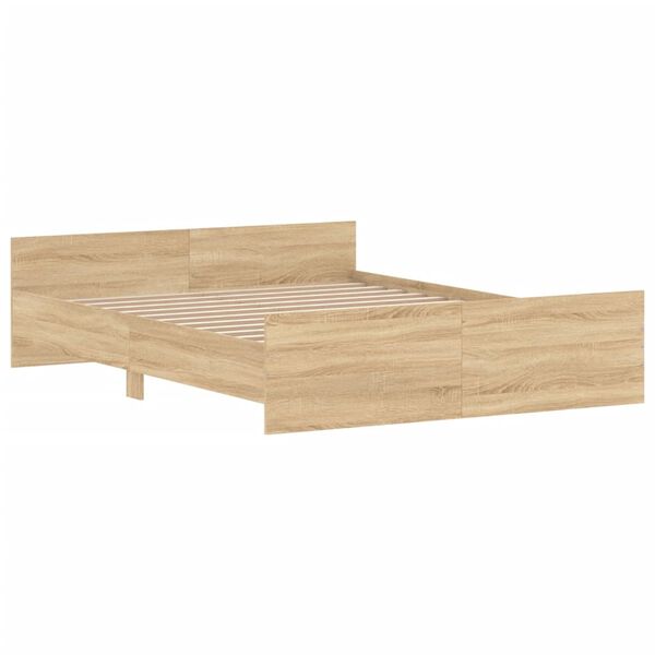 vidaXL Bed Frame without Mattress Sonoma Oak 160x200 cm