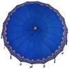 vidaXL Balinese Parasol 260 Blue 180-190 cm Cotton and solid wood