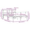 vidaXL Bed Frame with Headboard without Mattress White 135x190 cm Double