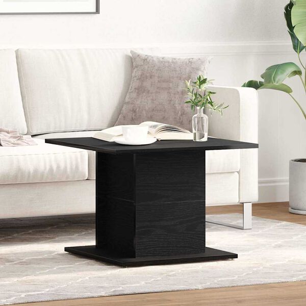 vidaXL Coffee Table Black Oak 55.5 x 55.5 x 40 cm Engineered Wood