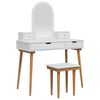 vidaXL Dressing Table Set FAUSKE 5 pcs White 100 x 50 x 143 cm