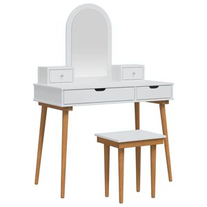vidaXL Dressing Table Set FAUSKE 5 pcs White 100 x 50 x 143 cm