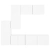 vidaXL 5 Piece TV Wall Units White Engineered Wood