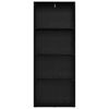 vidaXL Freestanding Bookshelf Black Oak 60 x 30 x 151.5 cm