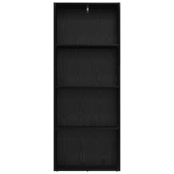 vidaXL Freestanding Bookshelf Black Oak 60 x 30 x 151.5 cm