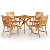 vidaXL 5 Piece Garden Dining Set Solid Wood Acacia