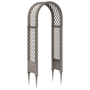 vidaXL Rose Arch with Spikes Grey 97 x 43 x 218 cm PP