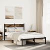 vidaXL Metal Bed Frame without Mattress Smoked Oak 120x200 cm