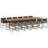 vidaXL Garden Dining Set | Grey, Brown, Dark Grey