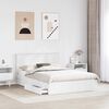 vidaXL Storage Bed with Headboard White 160 x 200 cm Engineered Wood