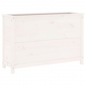 vidaXL Garden Raised Bed White 119.5x40x78 cm Solid Wood Pine