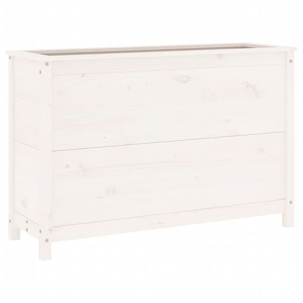 vidaXL Garden Raised Bed White 119.5x40x78 cm Solid Wood Pine