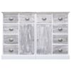 vidaXL Sideboard with 10 Drawers Grey 113x30x79 cm Wood