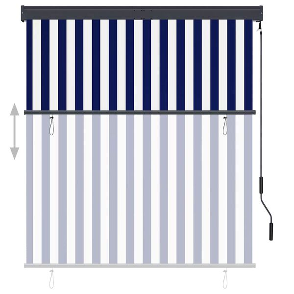 vidaXL Outdoor Roller Blind 140x250 cm Blue and White