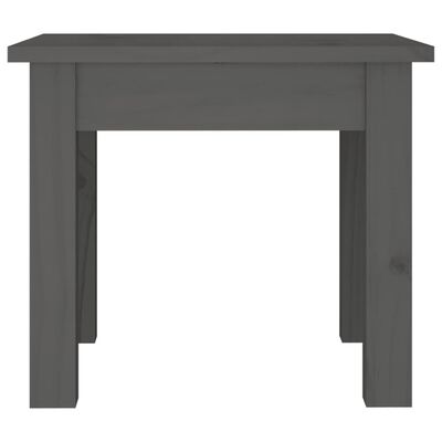 vidaXL Coffee Table Grey 35x35x30 cm Solid Wood Pine