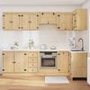vidaXL Cabinet with Drawer SKI 10 pcs Honey Brown Solid Pine Wood