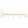 vidaXL Bed Frame without Mattress White Solid Wood 150x200 cm King Size King Size