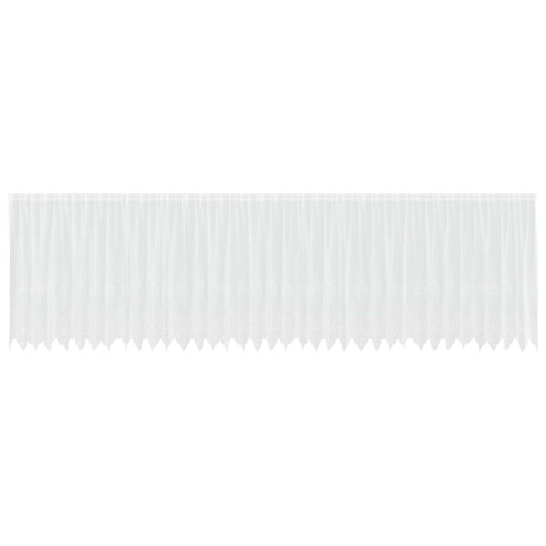 vidaXL Lace Curtain with Curtains Floral White 140x900cm Polyester