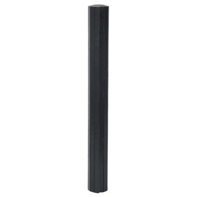 vidaXL Rug Rectangular Black 70x300 cm Bamboo