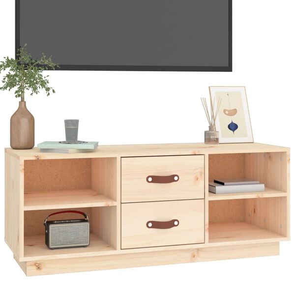 vidaXL TV Cabinet 100x34x40 cm Solid Wood Pine