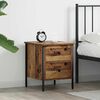 vidaXL Bedside Cabinet with Drawer Old wood 40 x 42 x 50 cm