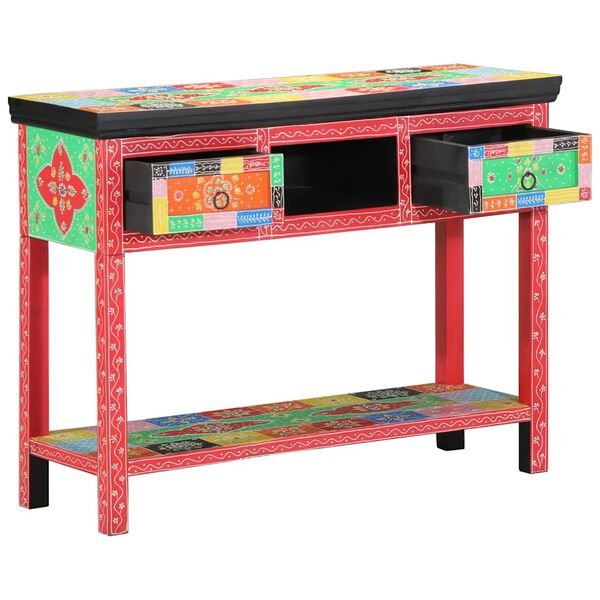 vidaXL Console Table Multicolour 100 x 30 x 75 cm Solid Mango wood