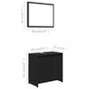 vidaXL 3 Piece Bathroom Furniture Set Black Engineered Wood