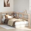 vidaXL Bookcase Headboard L-Shaped 90 cm Solid Wood Pine