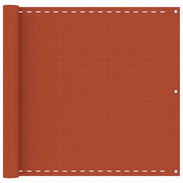 vidaXL Balcony Screen Orange 90x500 cm HDPE
