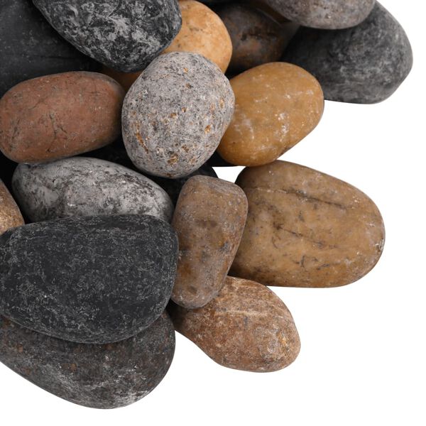 vidaXL Polished Pebbles 25 kg Mixed Colour 5-8 cm