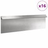 vidaXL Snail Fence 16 pcs Silver 100 x 3.5 x 25 cm Stainless Steel