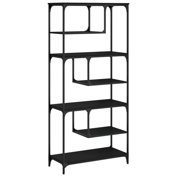 vidaXL Bookcase Black 81x36x176 cm Engineered Wood
