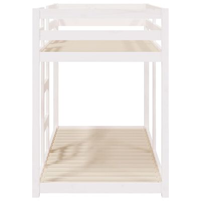 vidaXL Bunk Bed White 75x190 cm Solid Wood Pine