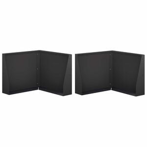 vidaXL Retaining Wall 2 pcs 50 x 50 x 30 cm Steel Black