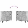 vidaXL Sideboard Concrete Grey 89.5 x 33 x 82 cm Engineered Wood