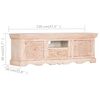 vidaXL TV Cabinet White 120x30x40 cm Solid Mango Wood