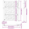 vidaXL Garden Gate 100x125 cm Weathering Steel Leaf Design