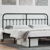 vidaXL Metal Headboard Black 200 cm