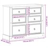 vidaXL Chest of Drawers Corona 110x43x91 cm Solid Wood Pine
