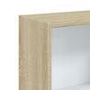 vidaXL 3-Tier Book Cabinet White and Sonoma Oak 40x24x109 cm Engineered Wood