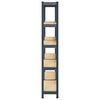 vidaXL 5-Layer Storage Shelves 2 pcs Anthracite Steel&Engineered Wood