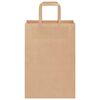 vidaXL Paper Bags 250 pcs with Handles Brown 21x11x31 cm