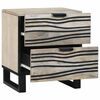 vidaXL Bedside Cabinet 2 pcs White and Black 40 x 33 x 46 cm