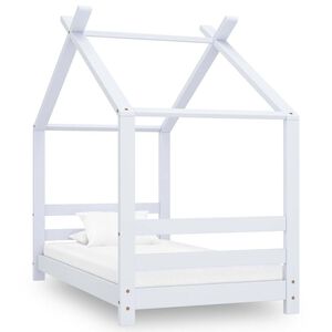 vidaXL Kids Bed Frame | White | Solid pine wood, plywood | Toddler | Durable