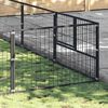 vidaXL Dog Kennel Black 40 m&sup2; Steel